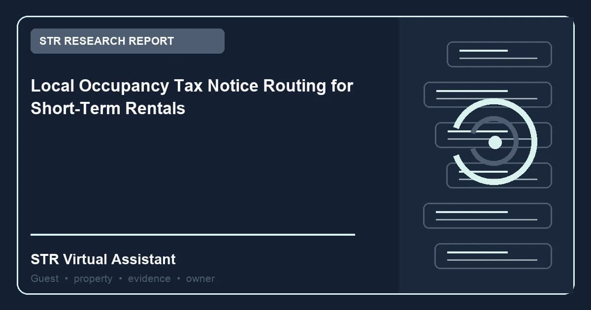 Local Occupancy Tax Notice Routing for Short-Term Rentals research visual