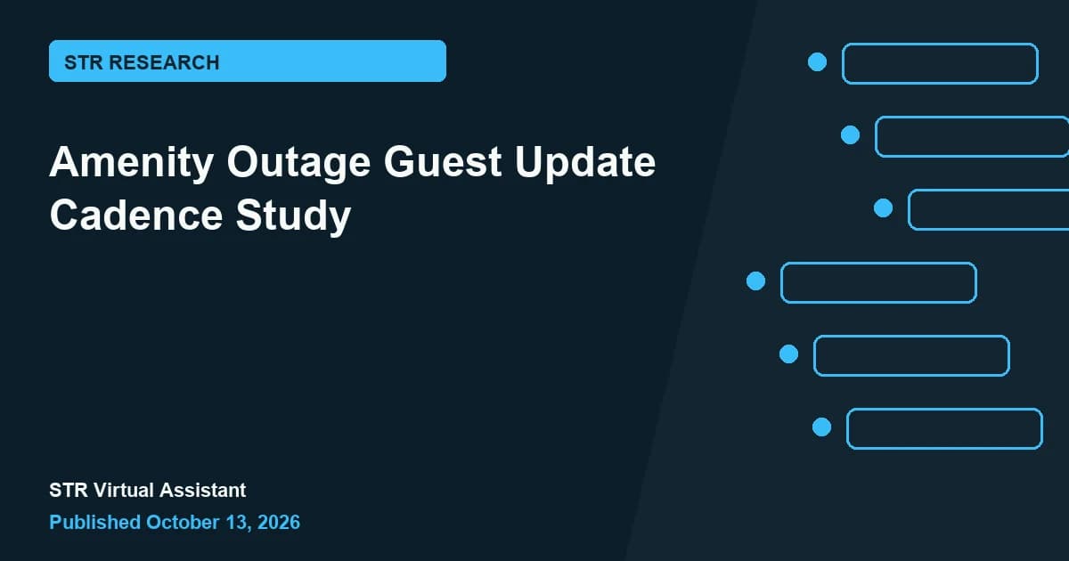 Amenity Outage Guest Update Cadence Study research visual