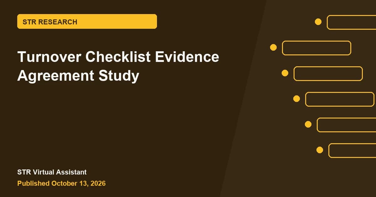 Turnover Checklist Evidence Agreement Study research visual