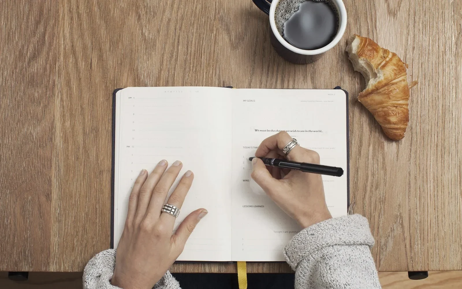 An open notebook for working guidance