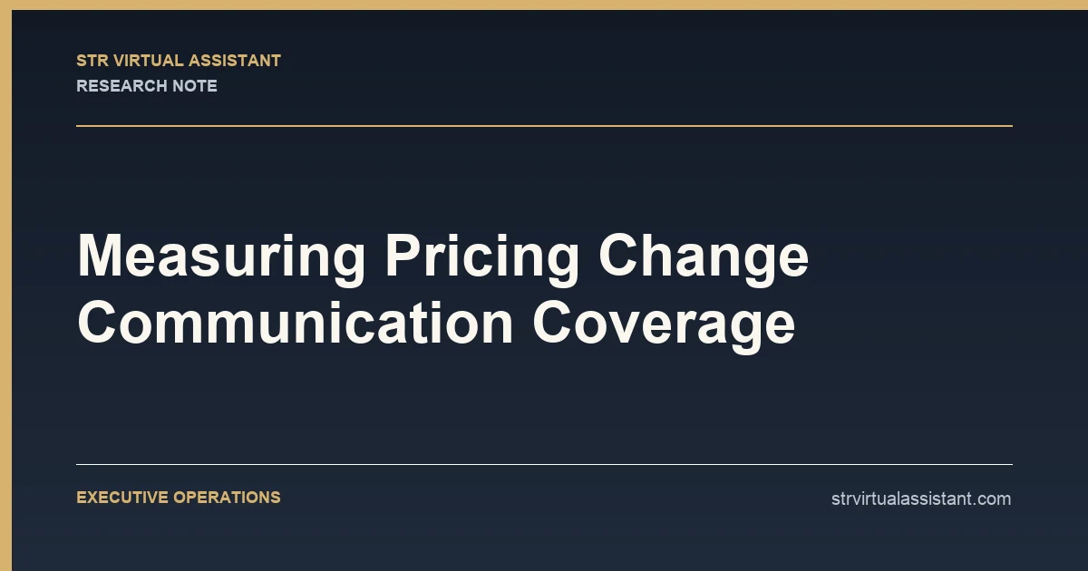 Measuring Pricing Change Communication Coverage